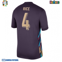 Camisa de Futebol Inglaterra Declan Rice #4 Equipamento Secundário Europeu 2024 Manga Curta